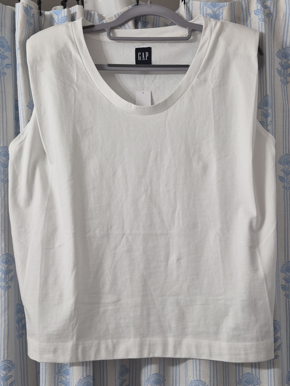 Gap White Structured Shoulder Muscle Tee Tank Top Sz XS